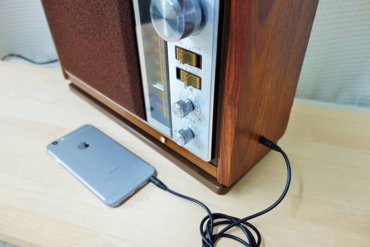 外部入力端子を追加。スマホ タブレット Bluetooth等を接続して良い音質で楽しめます。FM/AM 2バンド SONY ICF-9740 10