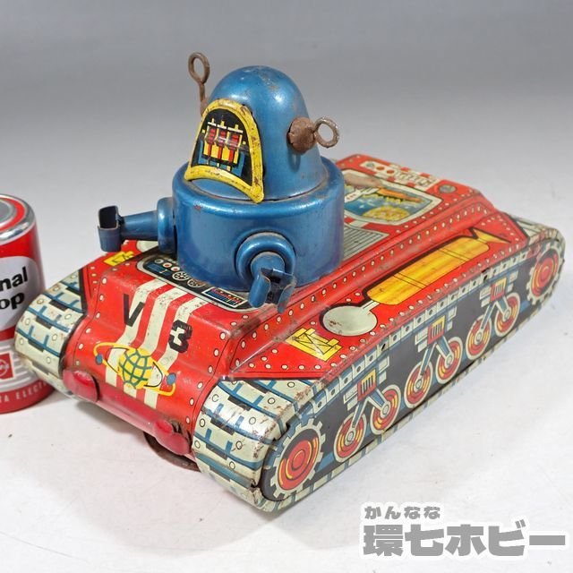 2KQ69◇当時物 古い KO/吉屋 ブリキ ロビー ザ ロボット V3 宇宙探査機