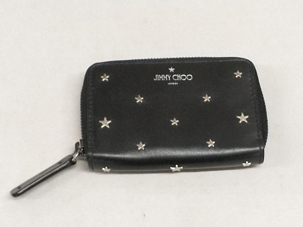 47%割引JIMMY CHOO/コインケース/カードケース/ジミーチュウ/ブラック 高価値セリー CHOO スタッズコインカードケース カード入れ 希少JIMMY コインケース/小銭入れ
