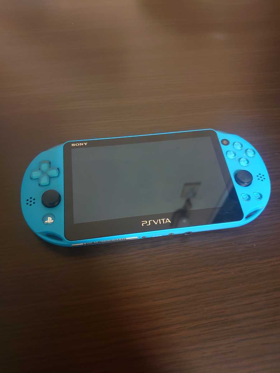 PlayStation Vita PCH-2000 Wi-Fiモデル アクアブルー 電源コード メモリーカード32G ソニー 