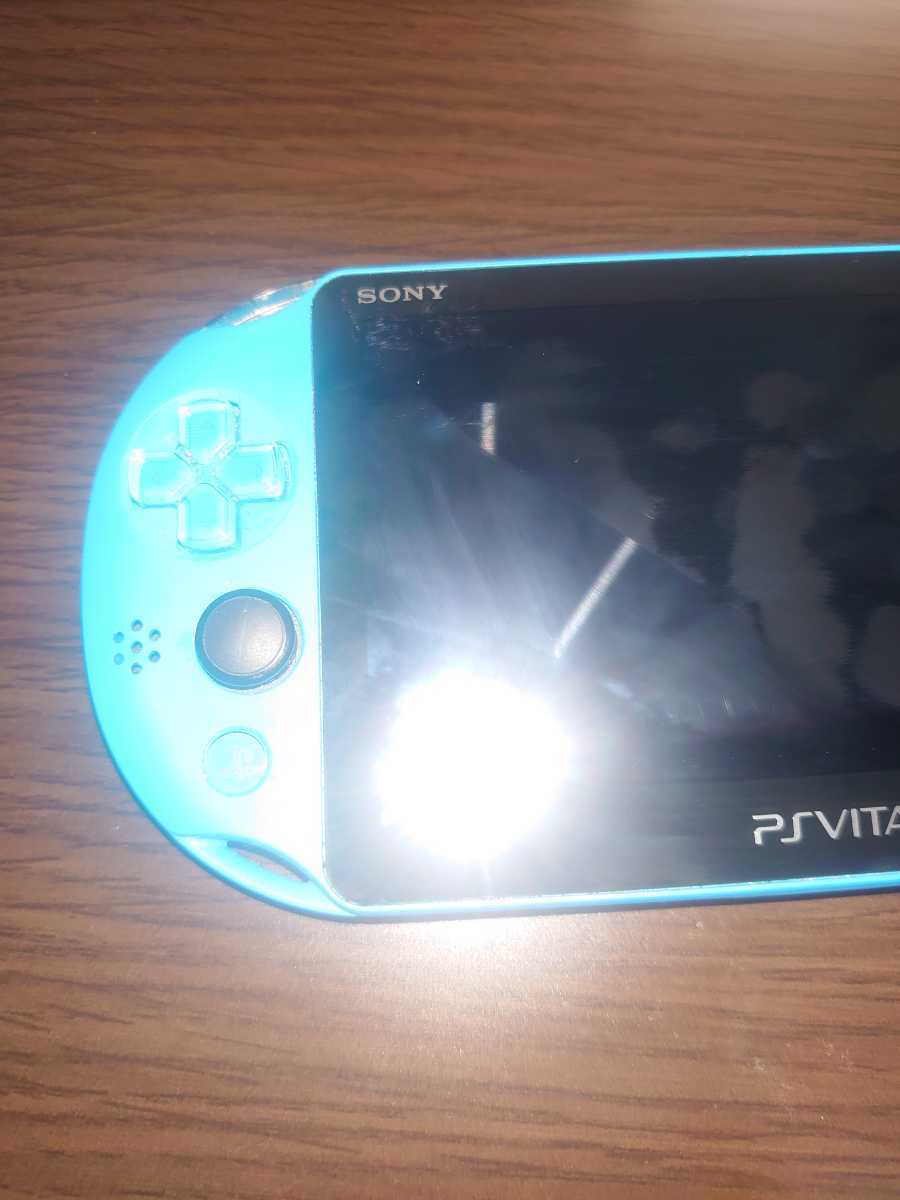 PlayStation Vita PCH-2000 Wi-Fiモデル アクアブルー 電源コード メモリーカード32G ソニー 