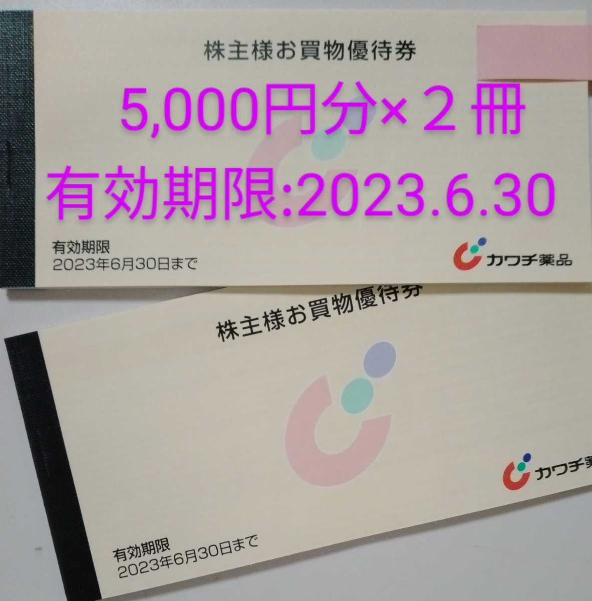 最新】カワチ薬品 株主様お買物優待券 10,000円相当(5,000円相当x2冊