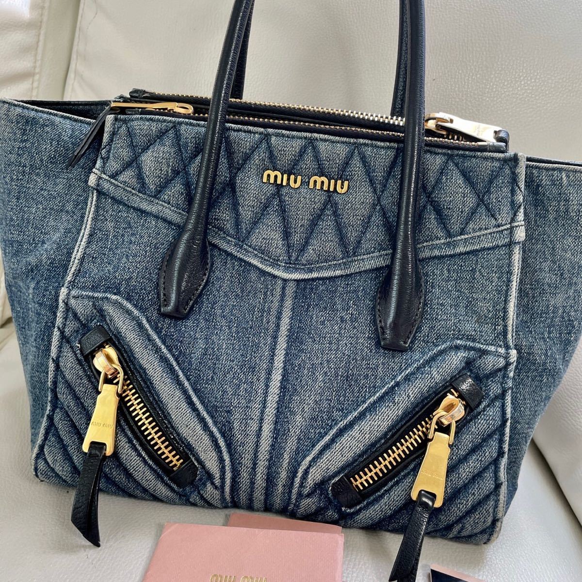 miumiu☆ミュウミュウ☆デニム☆ハンドバッグ☆希少品 | contifarma.pe