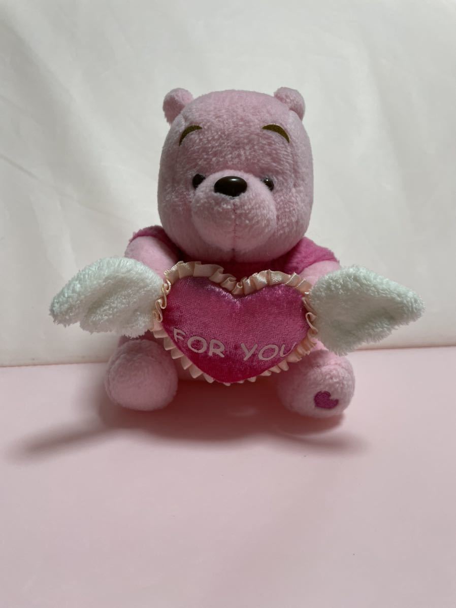 ヤフオク くまのプーさん ピンク色 ぬいぐるみ 14cm 羽付 ヤフオク くまのプーさん ピンク色 ぬいぐるみ 14cm 羽付