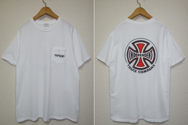 定価以下Supreme ロゴプリント Tシャツ ホワイト □シュプリーム Supreme×INDEPENDENT コラボ□ロゴプリント