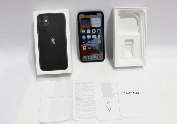 W068H 108 Softbank Apple iPhone11 64GB ブラック SIMフリー MWLT2J/A