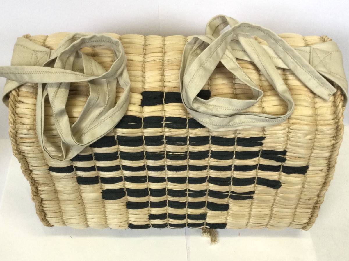  アイヌ民族　がま草手織り　カロプ　手作りショルダーバッグ　がまくさ　アットゥシ　シキナ　北海道 _画像3