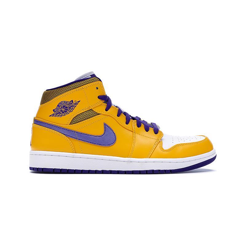 □ NIKE 13AW AIR JORDAN 1 MID LAKERS スニーカー シューズ エア