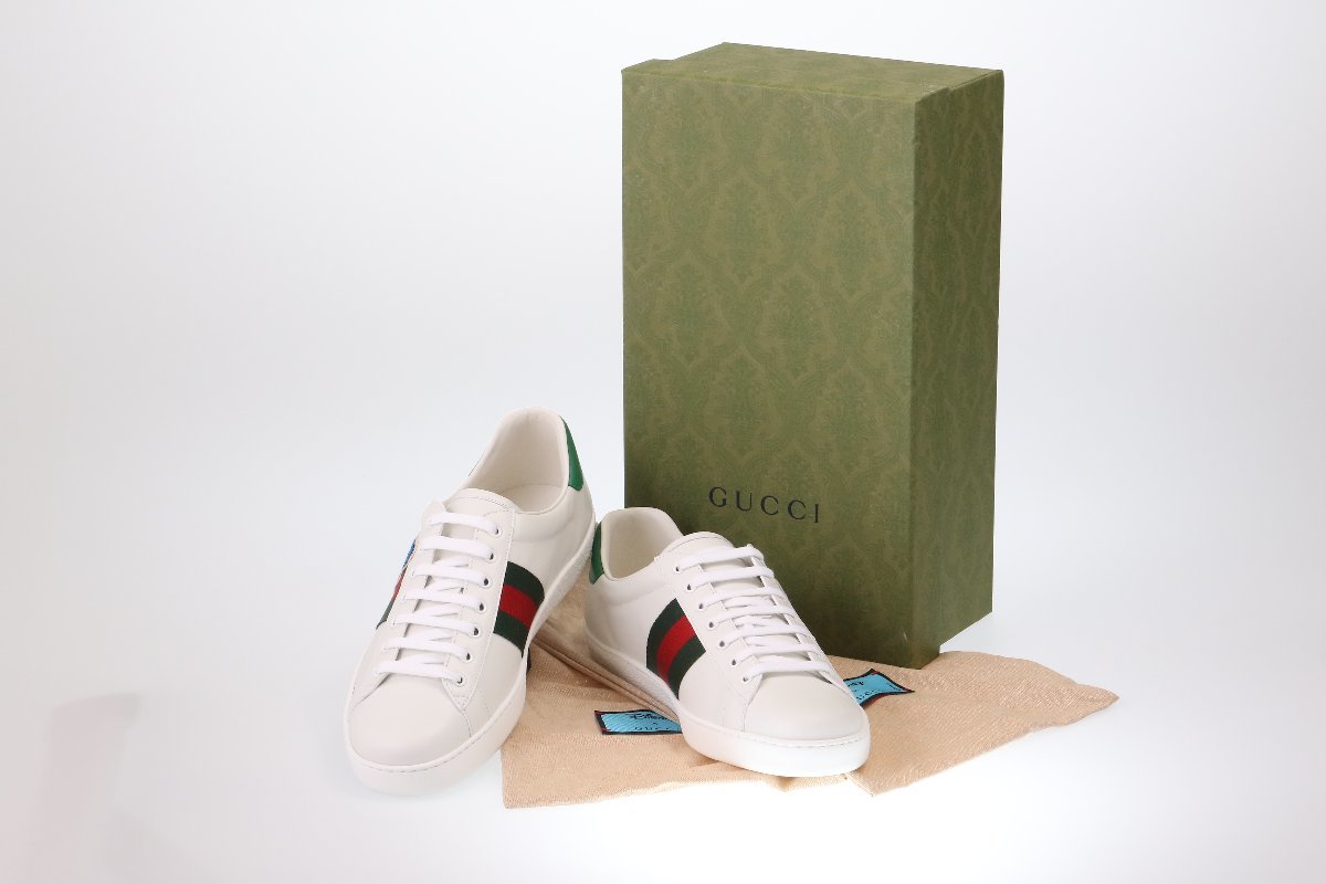 セール 新品 グッチ メンズ レザー スニーカー グッチXディズニー コラボ ドナルド サイズ10 約29CM GUCCI SNEAKER 649399 1XG60 9114