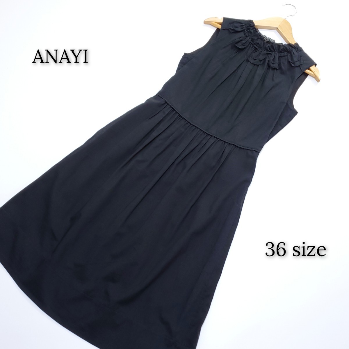 オイルペイント ANAYI☆アナイ☆ノースリーブワンピース☆ベロア