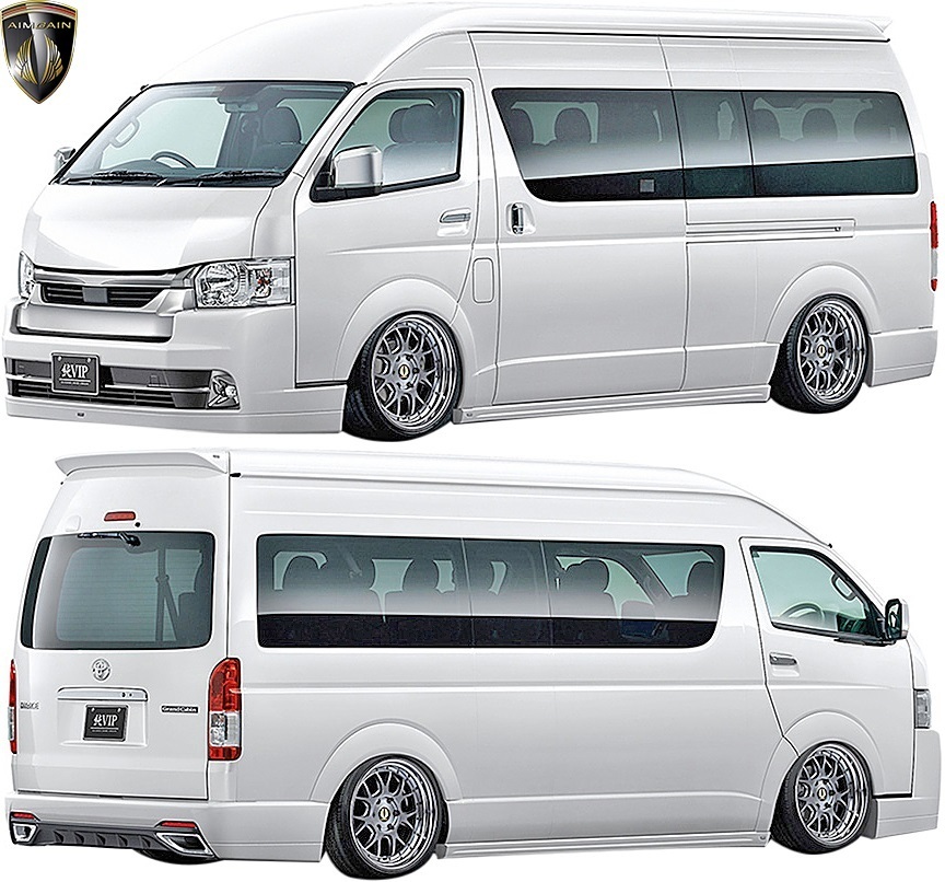 【M's】TOYOTA 200系 ハイエース 4/5/6型 (ワイドボディ スーパーロング) AIMGAIN 純VIP フロントバンパースポイラー ／／ エイムゲイン_画像2