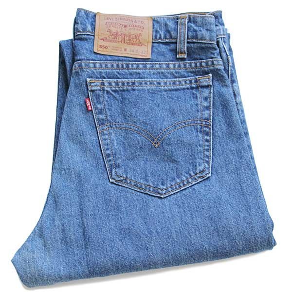 ★90s カナダ製 Levi'sリーバイス 550 デニムパンツ w34 L32★192 オールド ジーンズ テーパード ワイド バギー ストーンウォッシュ_画像1