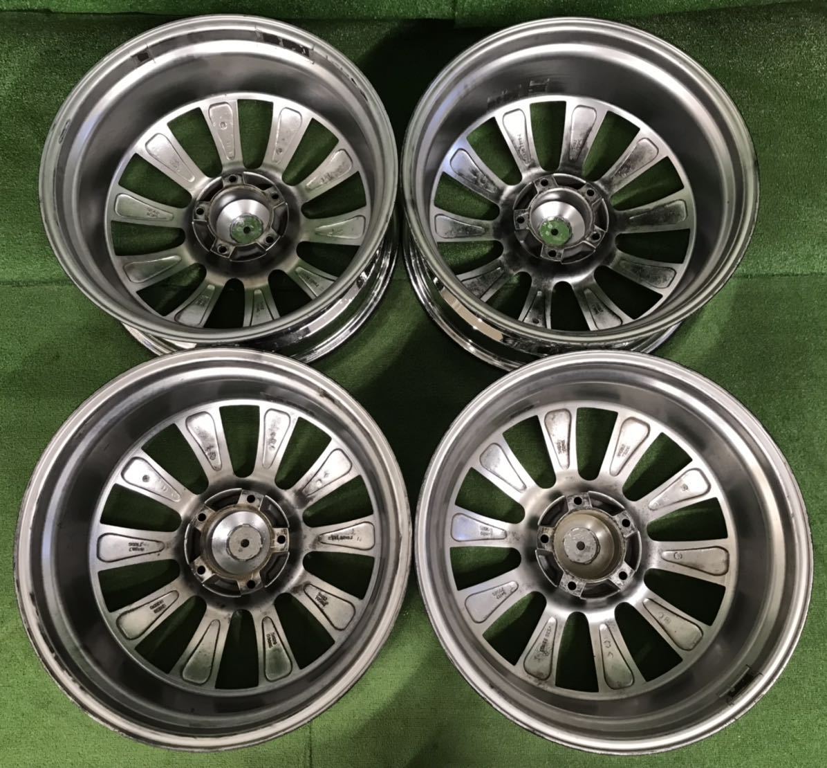 ★BLACK DIAMOND ブラックダイヤモンド 22インチ 4本Set ハブ:約110 5穴 PCD150 22×9J 50 等へ★送料無料 中古アルミ ★200ランクル