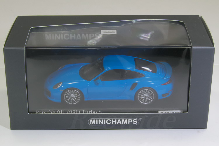 ミニチャンプス 1/43 ポルシェ 911 ターボ S (991) 2015 Rivieraブルー 特注モデル 100台限定 Porsche 911 turbo S(991) CA04316063_画像2