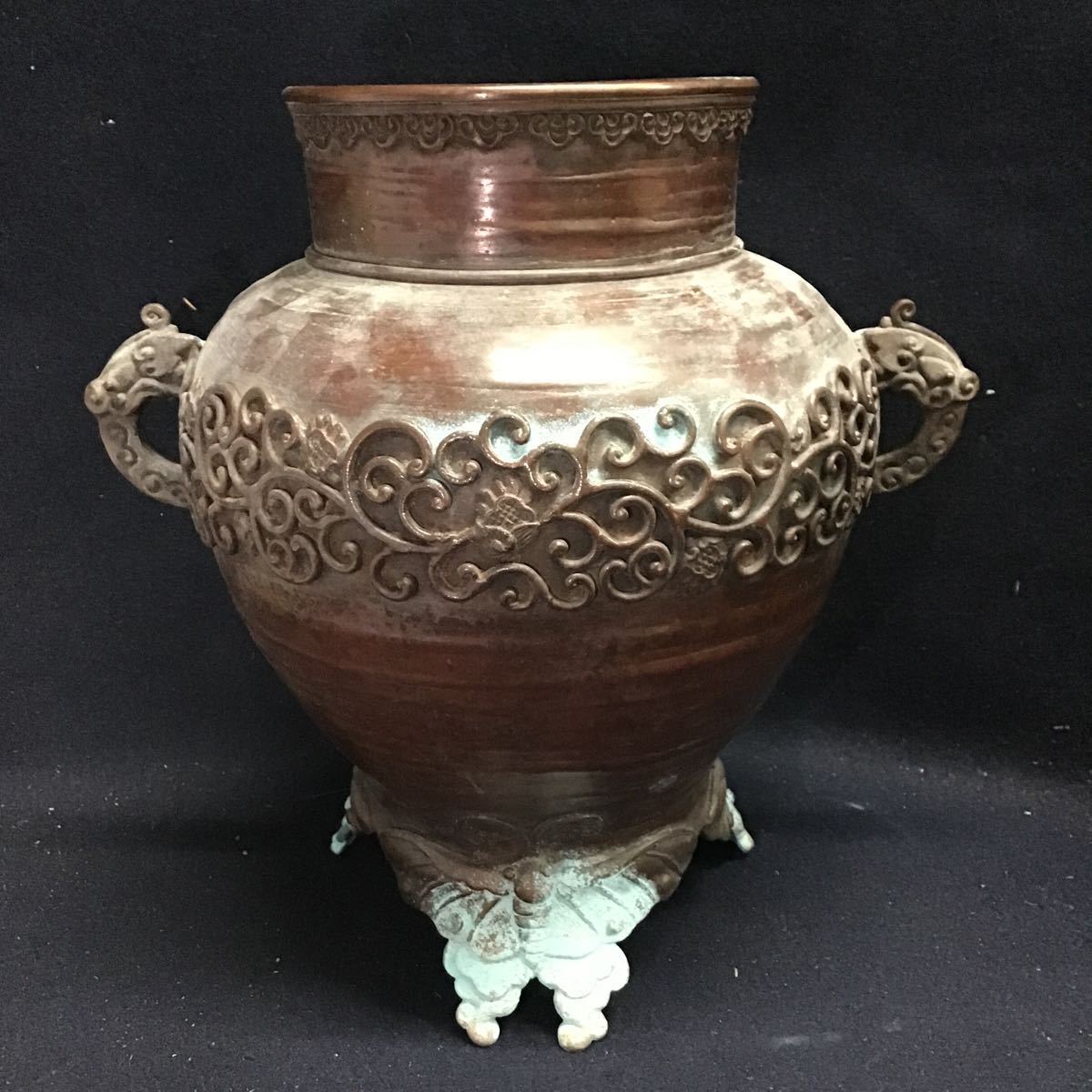 したもので ヤフオク! - 香炉 Y870 銅製 古銅 唐木 中国 仏具 唐物 手
