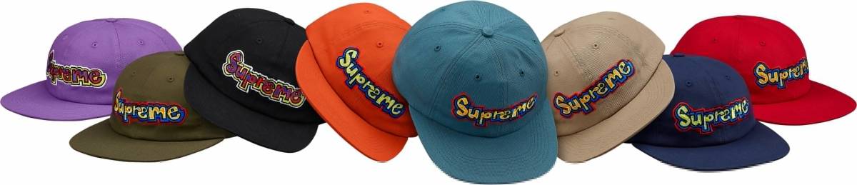 未使用　18SS Supreme x Gonz Logo 6-Panel ネイビー　シュプリーム　マークゴンザレス MADE IN USA