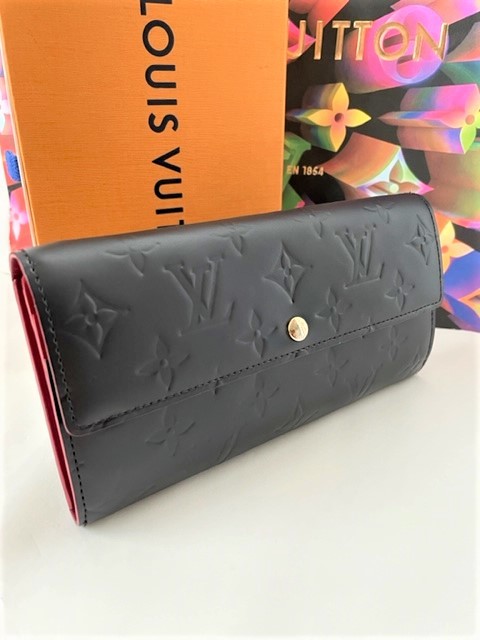 1円 美品 ルイヴィトン ポルトフォイユ・サラ ヴェルニ モノグラム