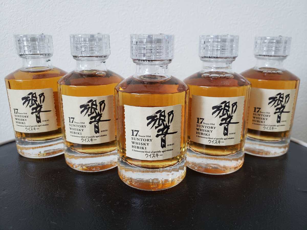 5本！新品！サントリー響17年 HIBIKI17y ミニチュア SUNTORY ミニ