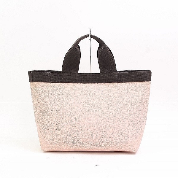 *HERVE CHAPELIER/ Herve Chapelier leather boat shape handbag pink × Brown 