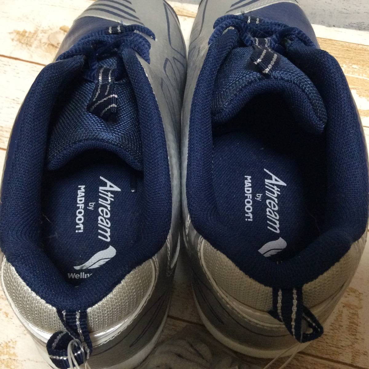 *6* мужчина спортивные туфли темно-синий × серебряный 24.5cm обычная цена 2900 иен изменение шнур есть Athream MADFOOT спортивная обувь обувь отправка 480 иен ~