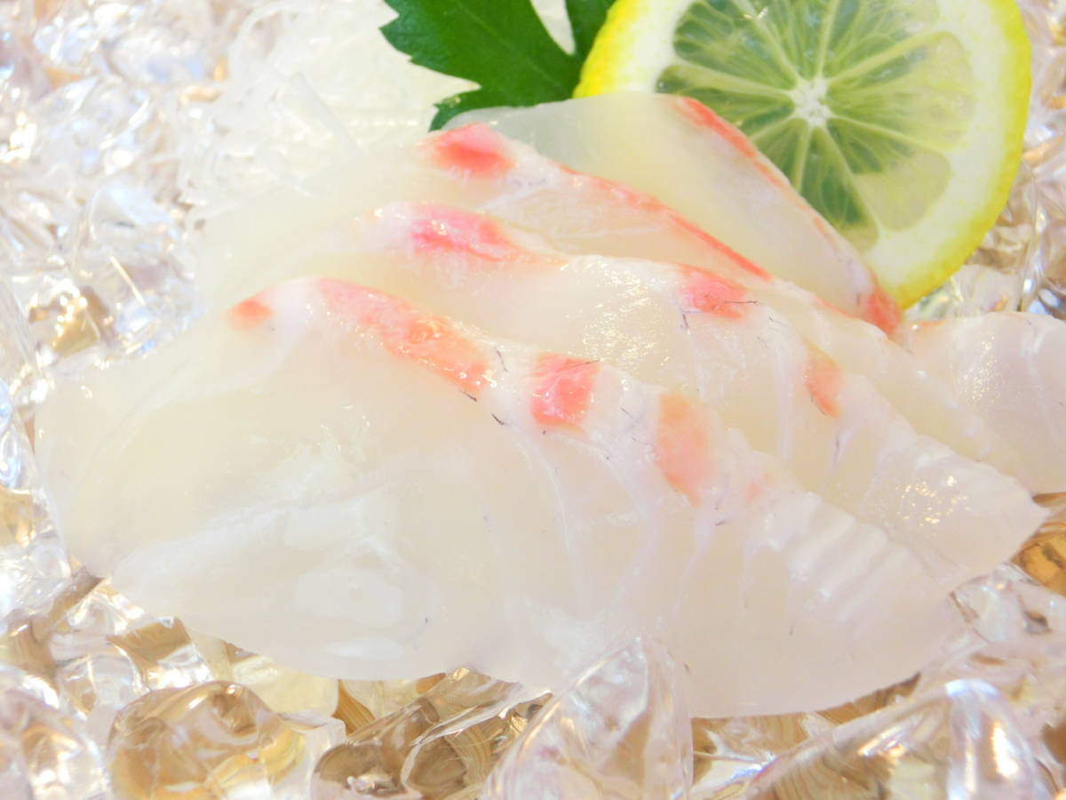 愛媛県産 真鯛スライス 鮮度抜群で解凍後 お刺身でお召し上がり出来ます 1Ｐ4枚入りです_愛媛県産、鮮度抜群の真鯛スライスです。