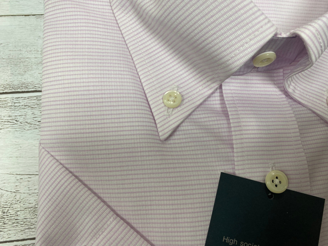 CARPENTARIA/カーペンタリア えり回り38 半袖 ドレスシャツ ワイシャツ ピンク系　YMS750-04-635_画像3