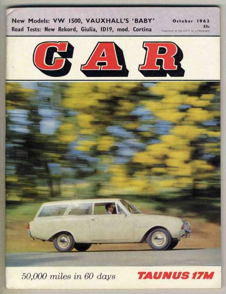 【c0410】63.10 CAR - The Motoring Journal of Southern Africa／オペルレコルト、アルファロメオジュリア1600TI、...._画像1