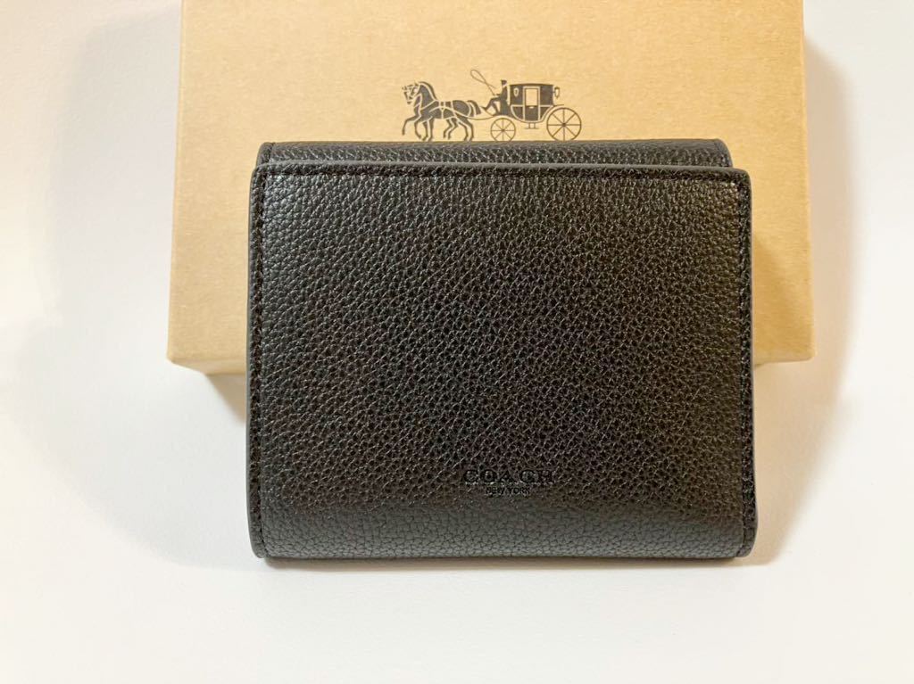 COACH コーチ　財布　二つ折り財布　レディース　新品　未使用　黒　ブラック　プレゼント
