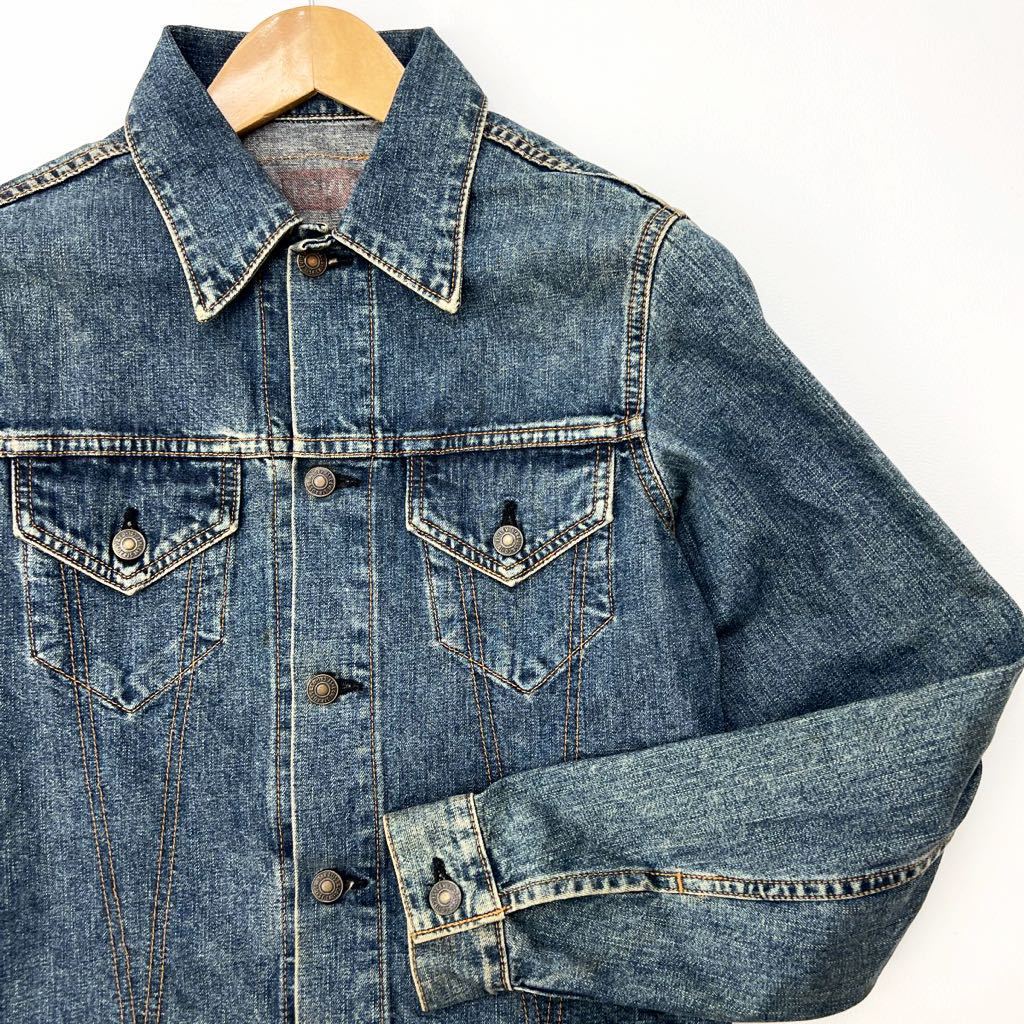 リーバイス ☆ LEVIS 70767-08 デニム ジャケット 38 インディゴ こなれた風合い◎ 大定番 アメカジ 渋め 無骨 バイカー 古着MIX■CD147_画像6