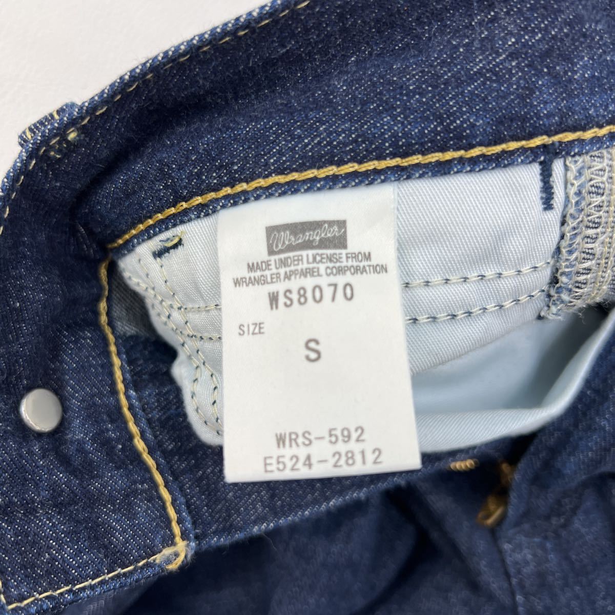  Wrangler * Wrangler × AZUL WS8070 популярный Denim широкий брюки джинсы женский S индиго ko-te ширина распростроняться! American Casual #Ja3995
