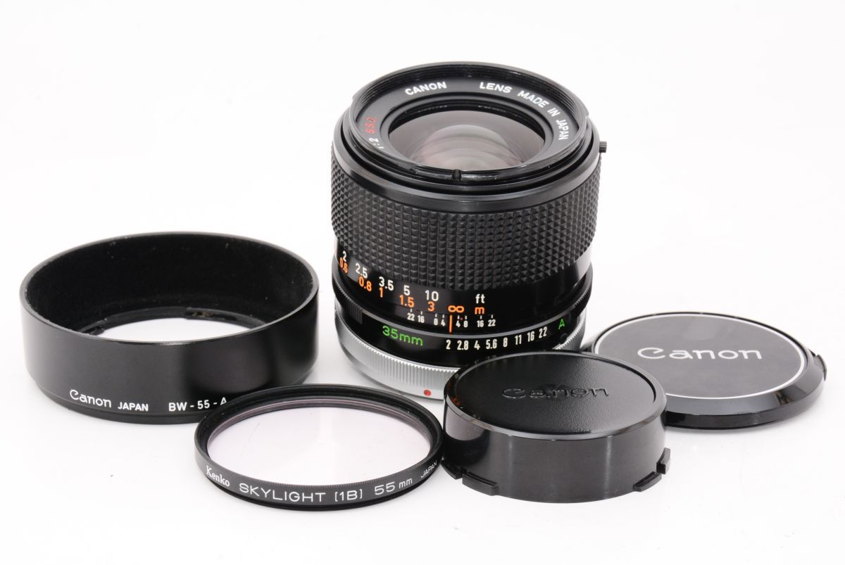 外観特上級】☆フィルター、フード付☆キヤノン Canon FD 35mm F2