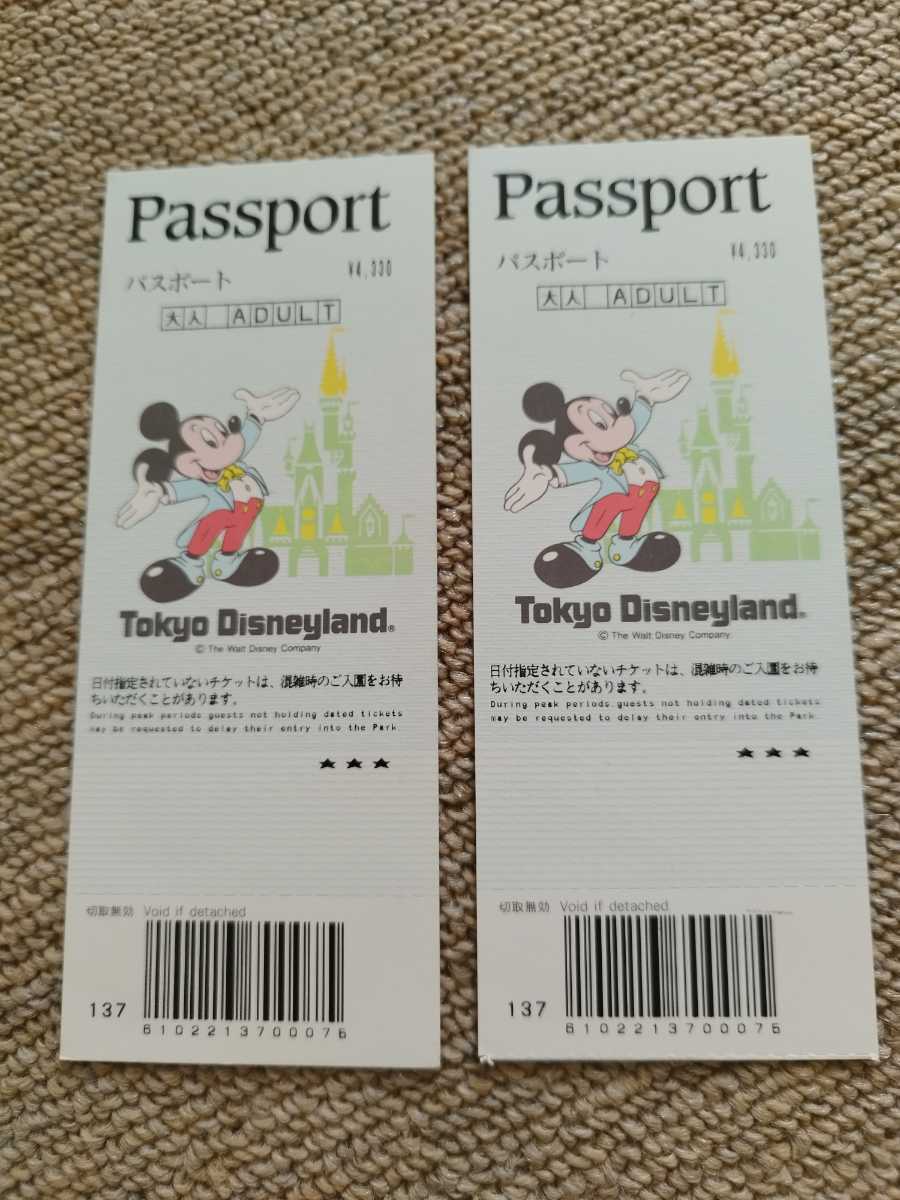 ディズニーパスポート　２枚_画像1