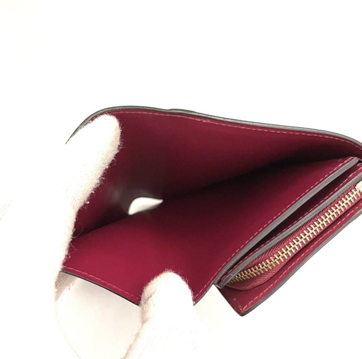 【極美品】Louis Vuitton ルイヴィトン モノグラム ポルトフォイユ フロール コンパクト 二つ折り財布 M64587 コクリコ　ブラウン フラワー