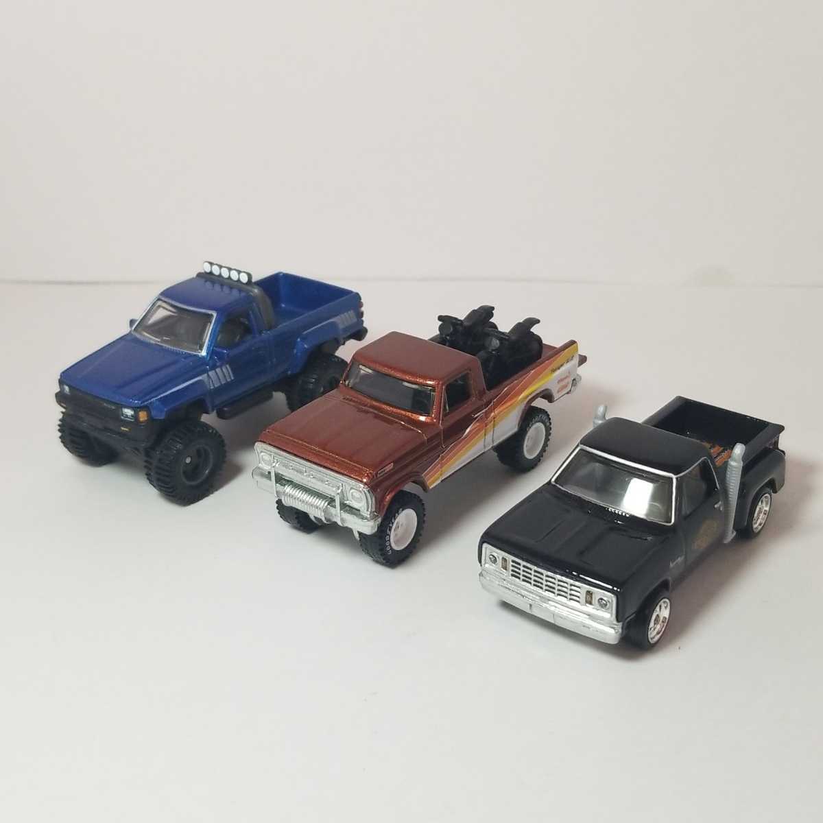 ホットウィール ルース品 Pickup トラック 3種Set トヨタ ピックアップ/Texas Drive'Em/'78 Dodge Li'l Red Express Truck リアルライダー_人気商品ですので早い者勝ちです★