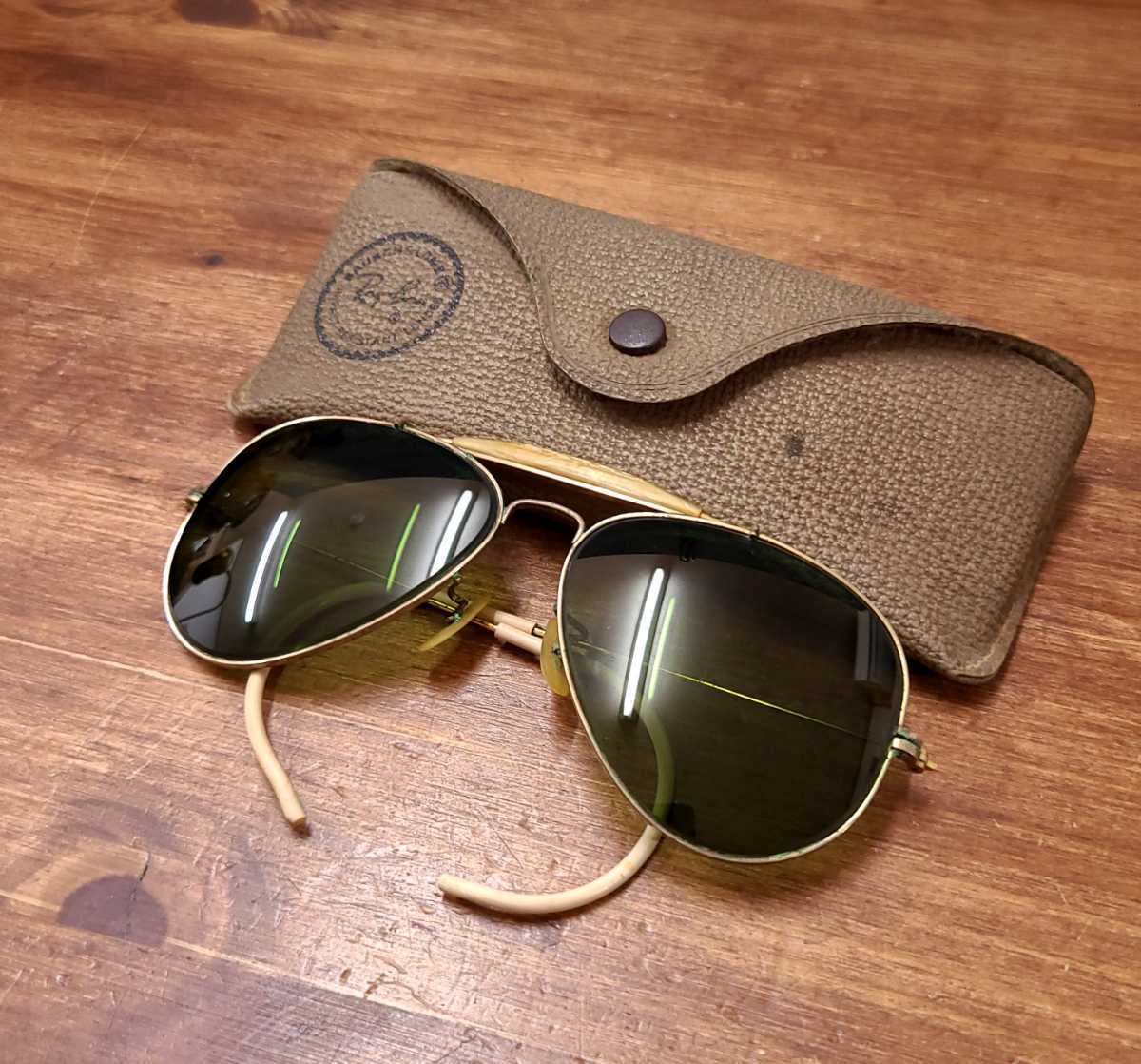 ヴィンテージ Ray-Ban レイバン B&L USA製 1/30 10K GO Outdoorsman アビエイター サングラス ティアドロップ型 アビエーター_画像2