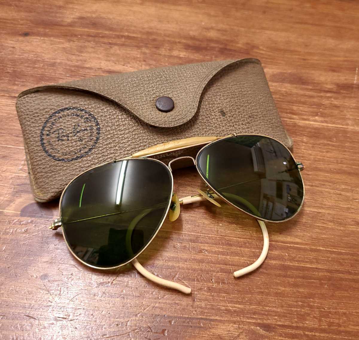 ヴィンテージ Ray-Ban レイバン B&L USA製 1/30 10K GO Outdoorsman アビエイター サングラス ティアドロップ型 アビエーター_画像1