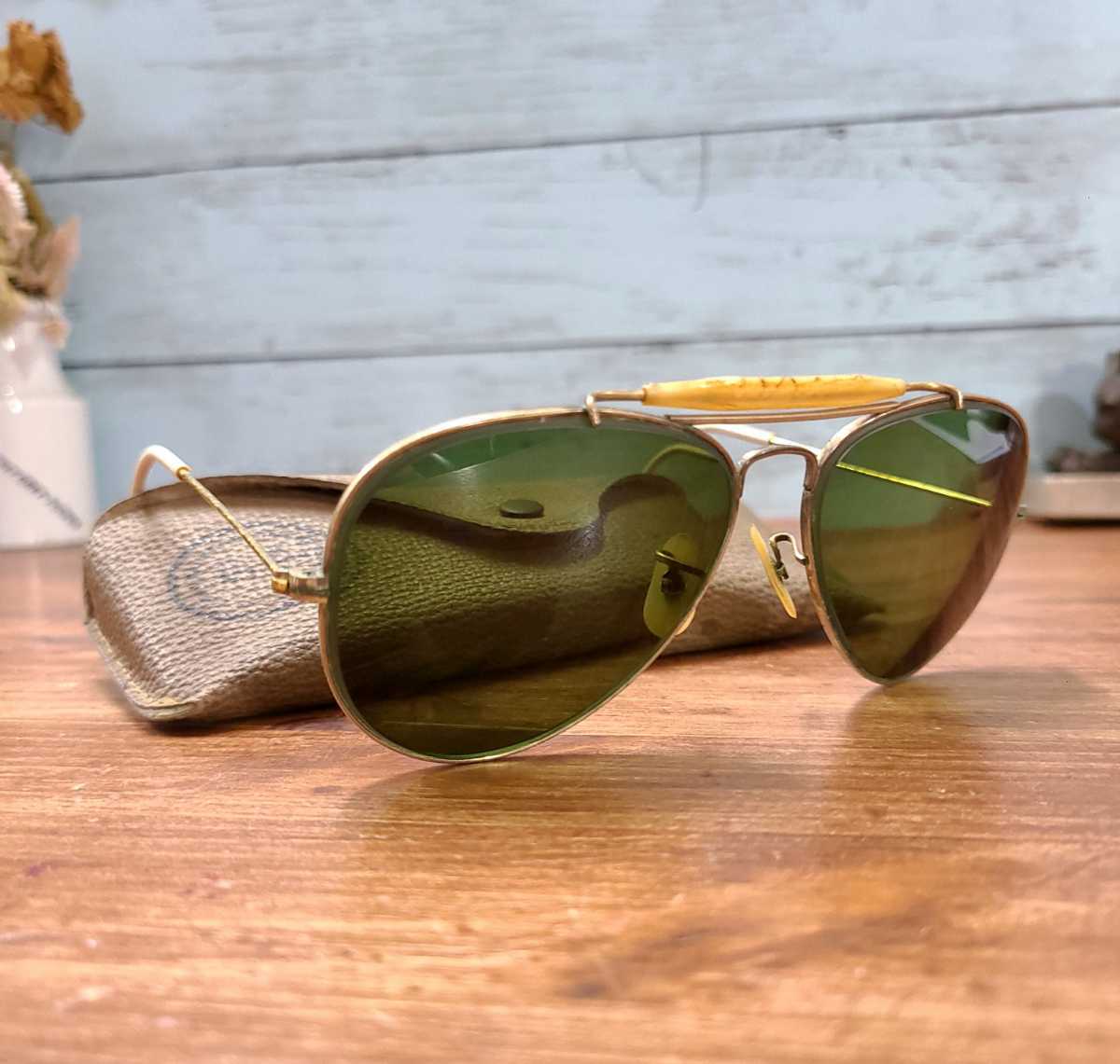 ヴィンテージ Ray-Ban レイバン B&L USA製 1/30 10K GO Outdoorsman アビエイター サングラス ティアドロップ型 アビエーター_画像4