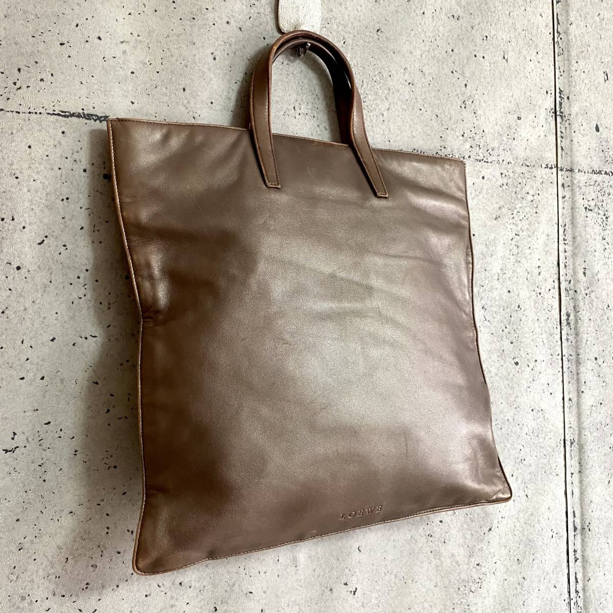 本物 ロエベ LOEWEロゴ ナッパレザー ハンドバッグ ミニトートバッグ