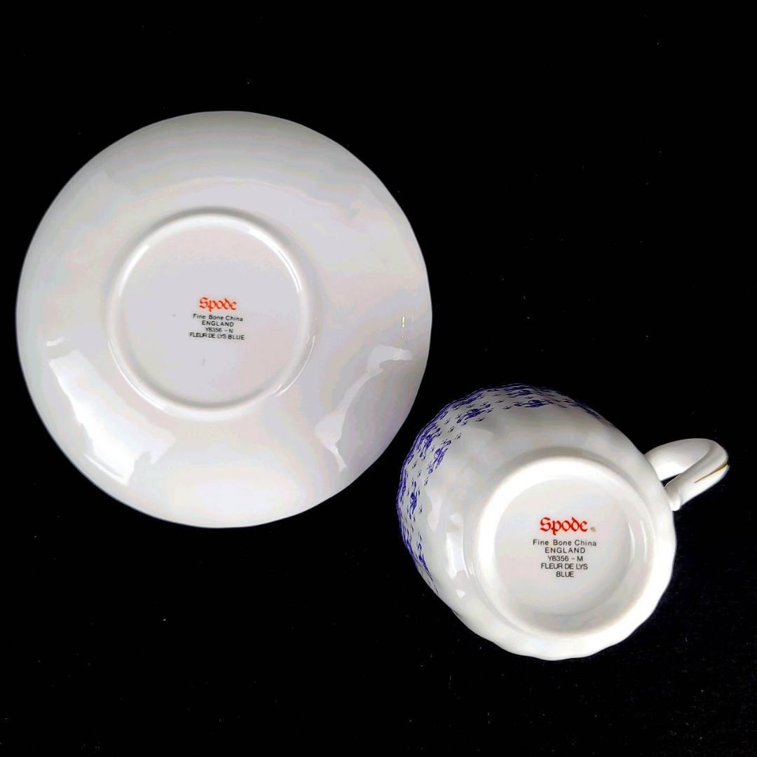 未使用 ◇ スポード Spode フルールドリス ブルー カップ&ソーサー