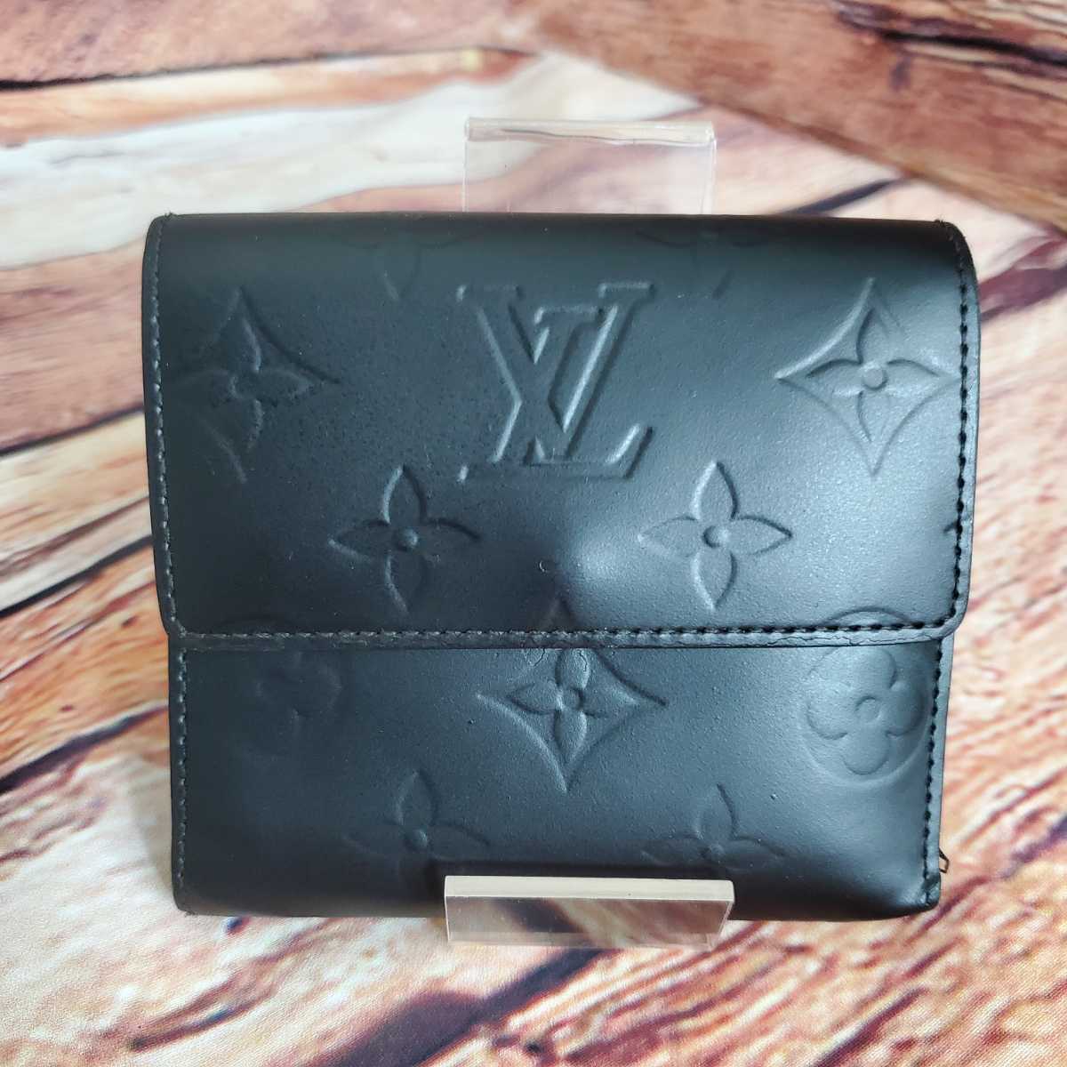 1円 ★美品★【A595】LOUIS VUITTON ルイヴィトン ヴェルニ ポルトフォイユ エリーズ 折り財布 コインケース ブラック 男女 SN3069_画像3