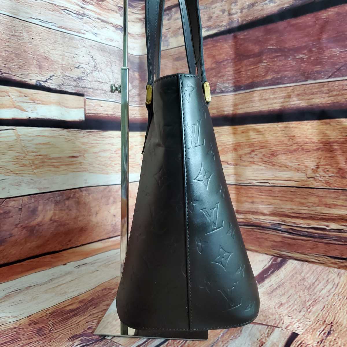 1円　★美品★ 【A659】 ルイヴィトン ヴェルニ ヒューストン トートバッグ ハンドバッグ ブラック 肩掛け LOUIS VUITTON TH1918_画像4