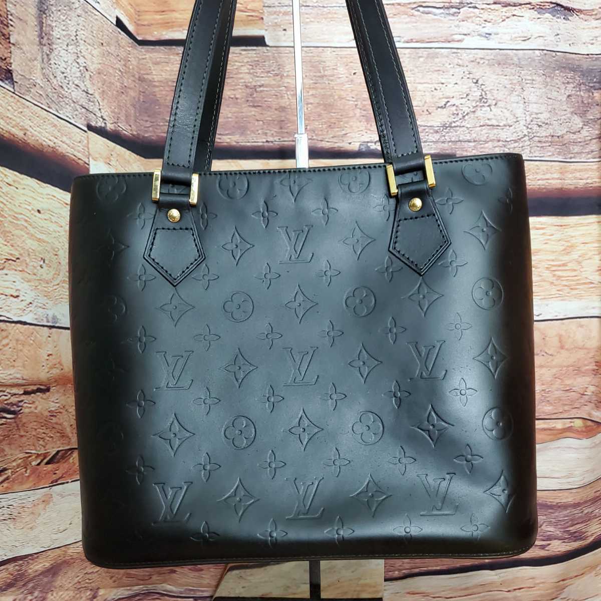 1円　★美品★ 【A659】 ルイヴィトン ヴェルニ ヒューストン トートバッグ ハンドバッグ ブラック 肩掛け LOUIS VUITTON TH1918_画像2