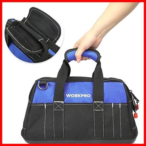 WORKPRO ツールバッグ 工具差し入れ 道具袋 工具バッグ 600Dオックスフォード 強化底 幅40cm_画像6