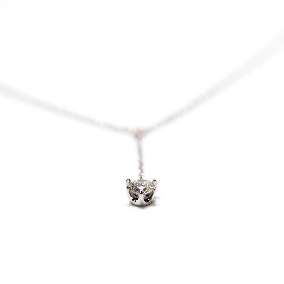 Pt900 0.2ct 一粒 Y字チェーン ダイヤモンドネックレス | noonanwaste.com