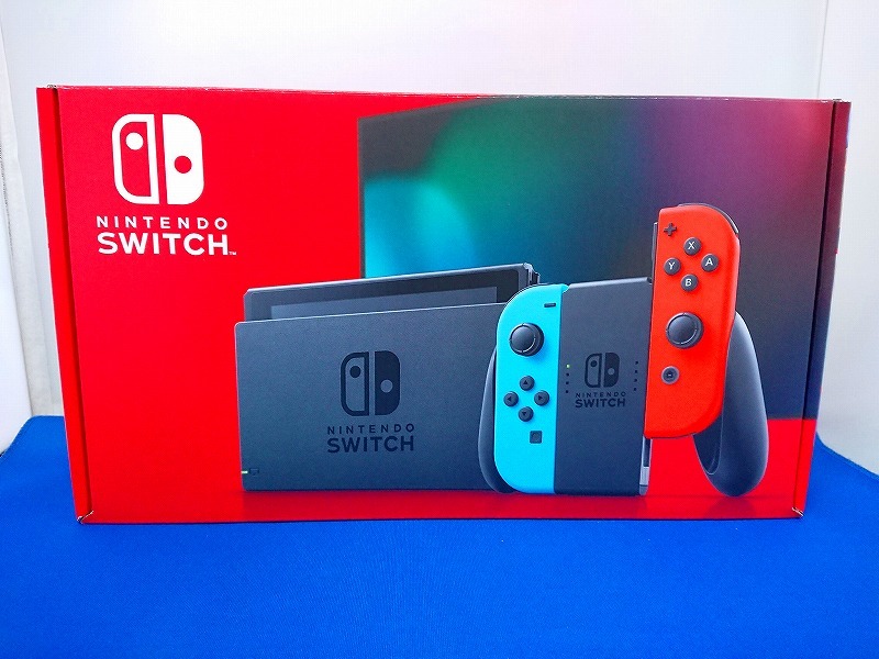 1円～【未使用】Nintendo Switch 本体 【4】[Joy-Con(L) ネオンブルー