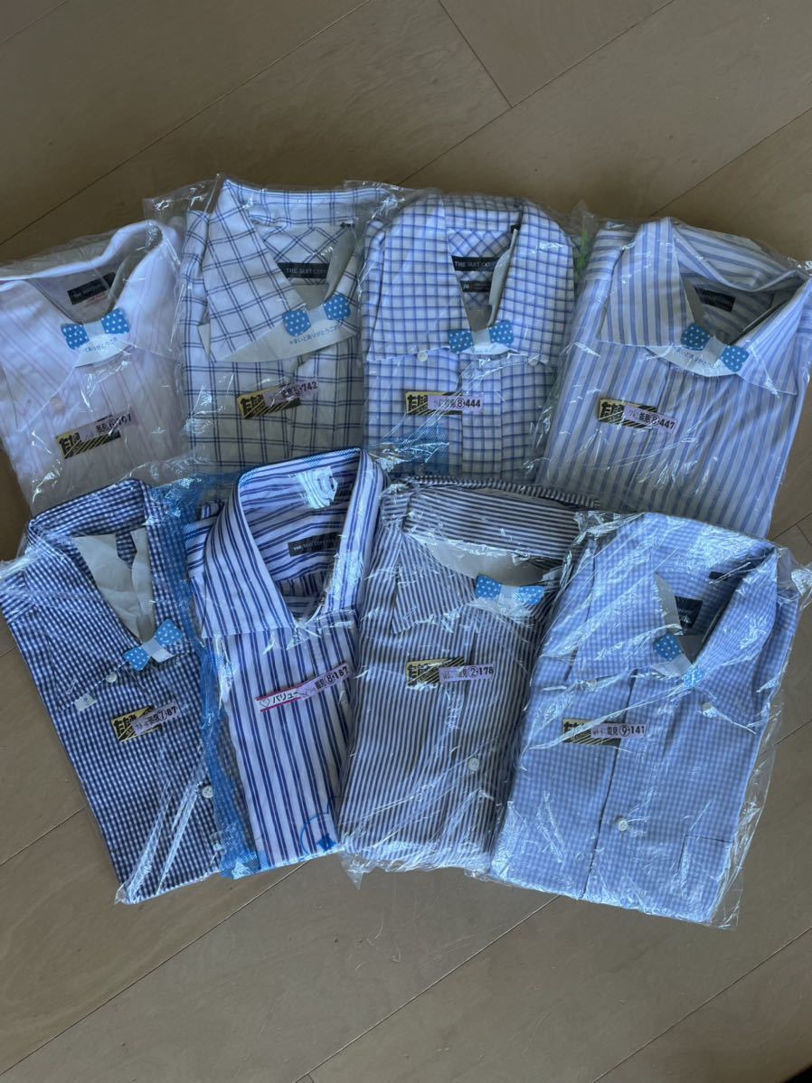 ザ・スーツカンパニー 長袖ドレスシャツ 8枚セット（M２、 L1、 40/865）全てクリーニング済_画像1