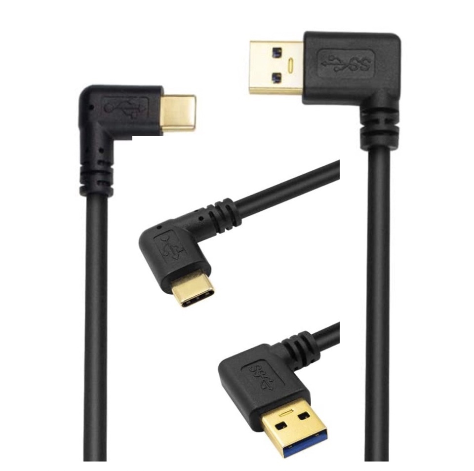 ◆ 美品、送料無料 ◆　Poyiccot L字型USB-A to L字型USB-C 変換ケーブル　急速充電 Quick Charge3.0、USB3.1 Gen1 5Gbps高速データ伝送