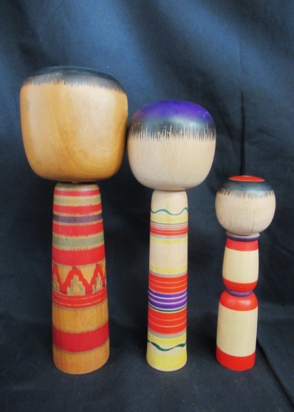 X530# tradition kokeshi #... series gala entering 3 body set Sato ..(.......) height approximately 18~27... tradition industrial arts . earth toy 