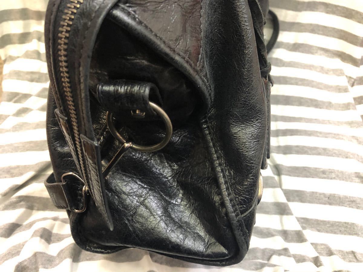 BESSO レザー 2way 黒 ショルダーバッグ USED良好l バレンシアガ BESSO レザー 2way 黒 ショルダーバッグ USED良好l バレンシアガ