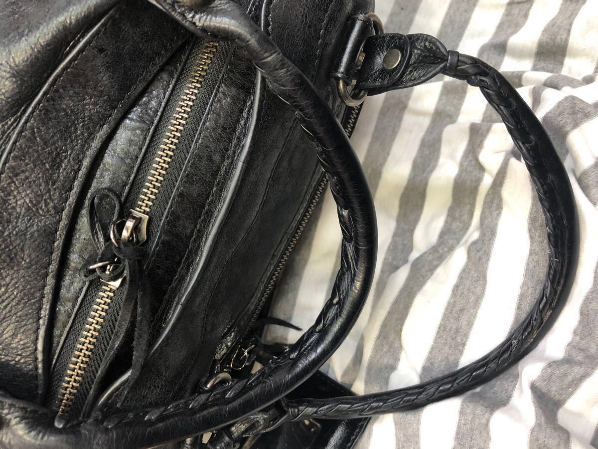 BESSO レザー 2way 黒 ショルダーバッグ USED良好l バレンシアガ BESSO レザー 2way 黒 ショルダーバッグ USED良好l バレンシアガ